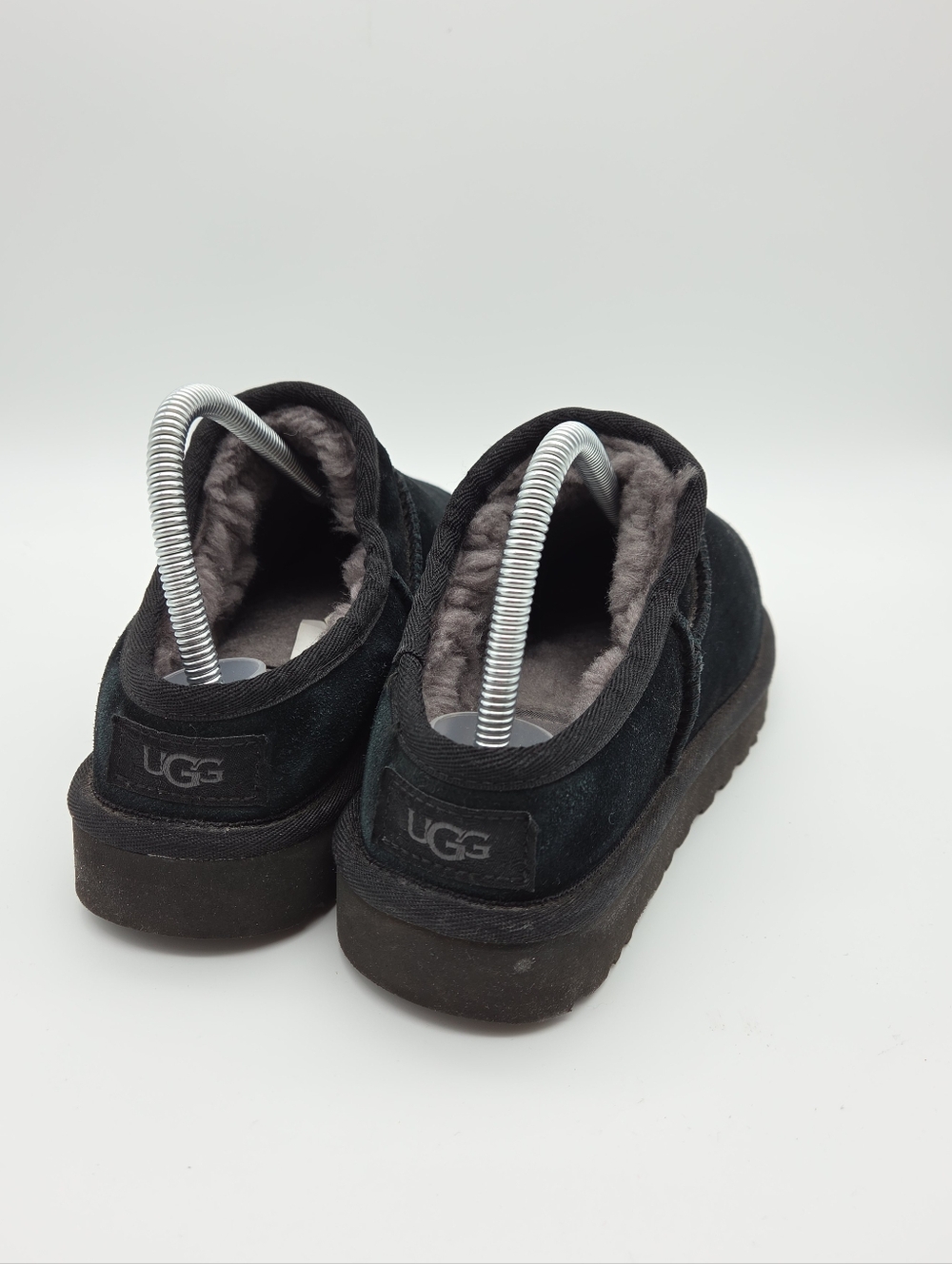 UGG Black Suede Slip-On Clog Mules - Picture 6 of 10
